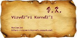 Vizvári Kornél névjegykártya